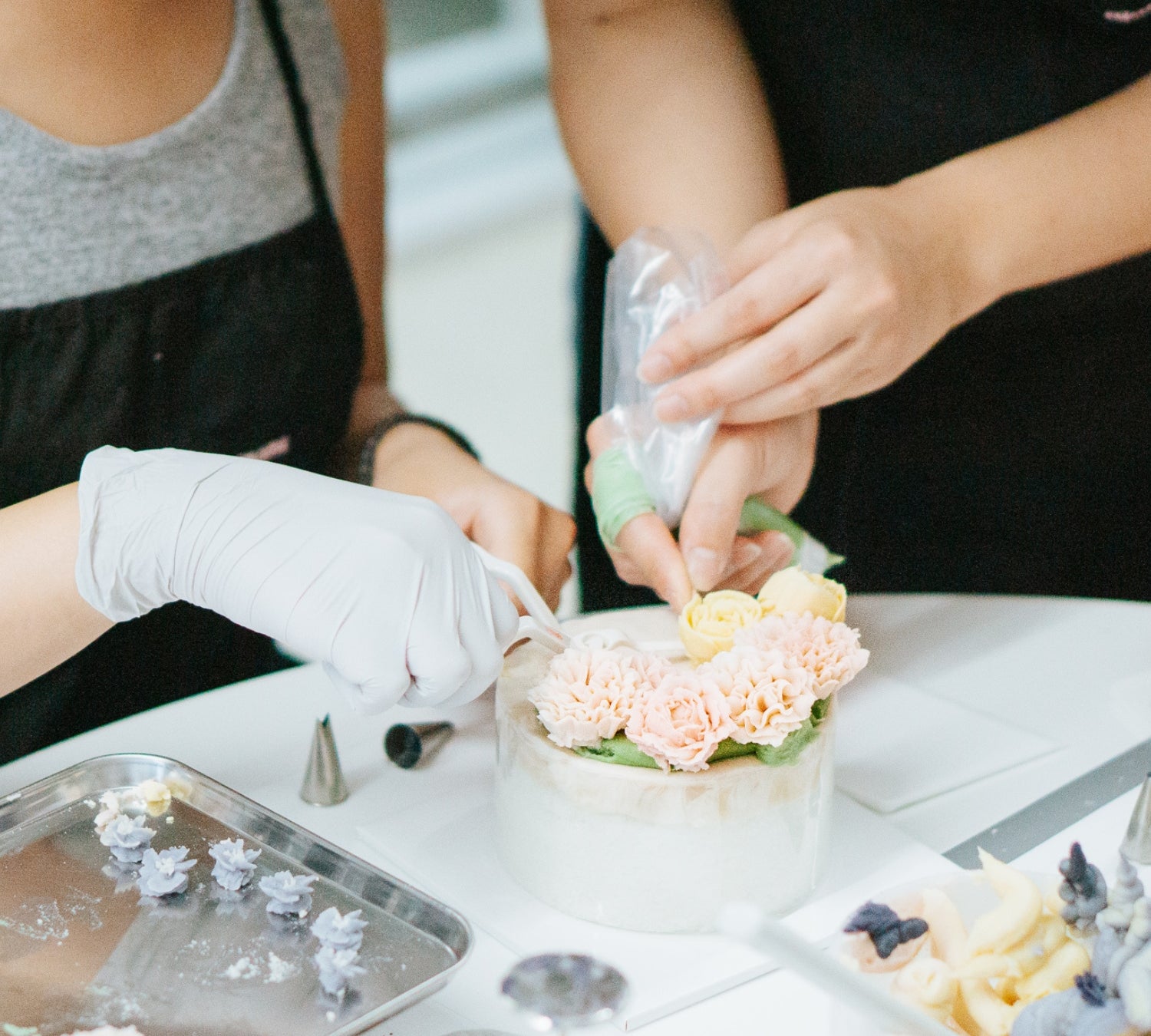 FLOWER PIPING WITH RICE BLOSSOMS-nunchi