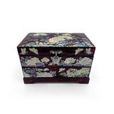 Butterflies and Lotus Blossom Mirrored Chest With Drawers-nunchi