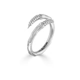 Diamond & Silver Snake Fang Ring-nunchi