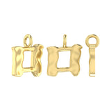 Molten Metal Hangul Charm - Gold-nunchi