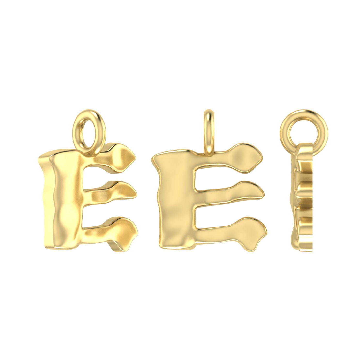 Molten Metal Hangul Charm - Gold-nunchi