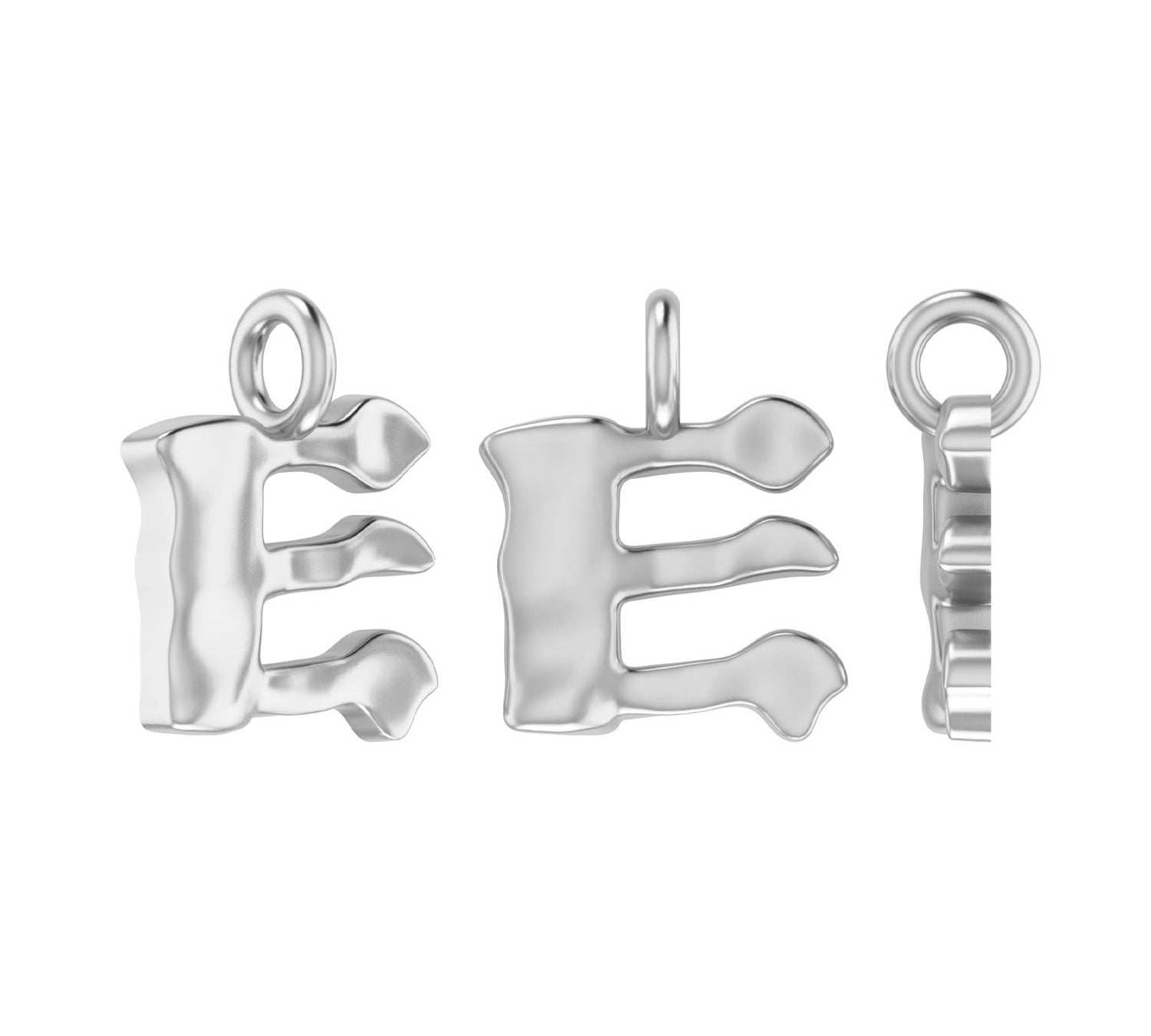 Molten Metal Hangul Charm - Silver-nunchi