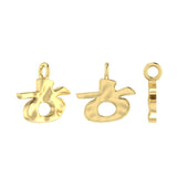 Molten Metal Hangul Charm - Gold-nunchi