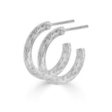 Lightweight Chunky Hammered Hoops-nunchi