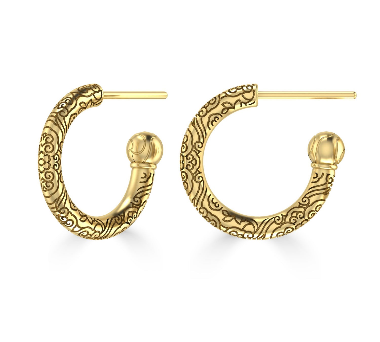 Dancheong Hoops - Gold-nunchi