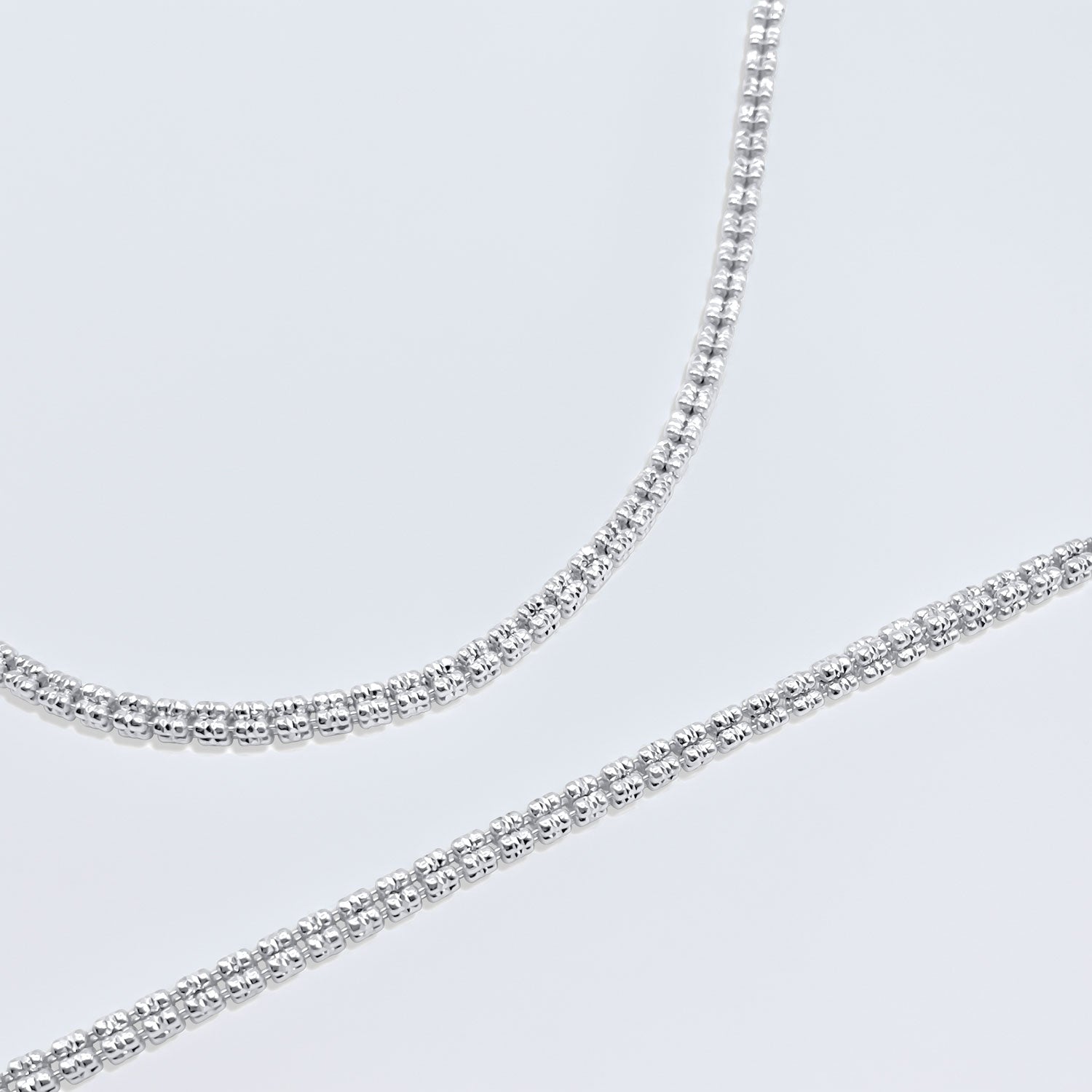 Diamond Cut Ice Chain Necklace-nunchi