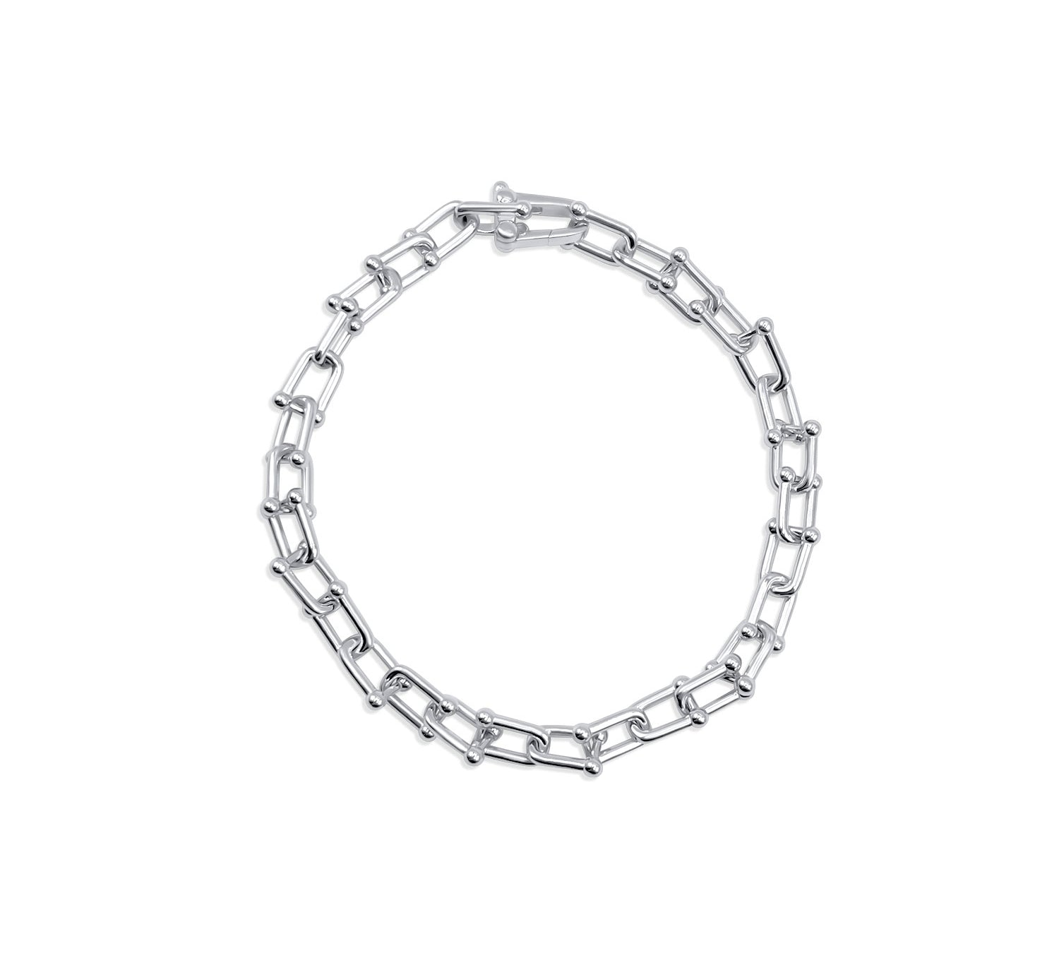 Hardware Bar Link Chain Bracelet-nunchi