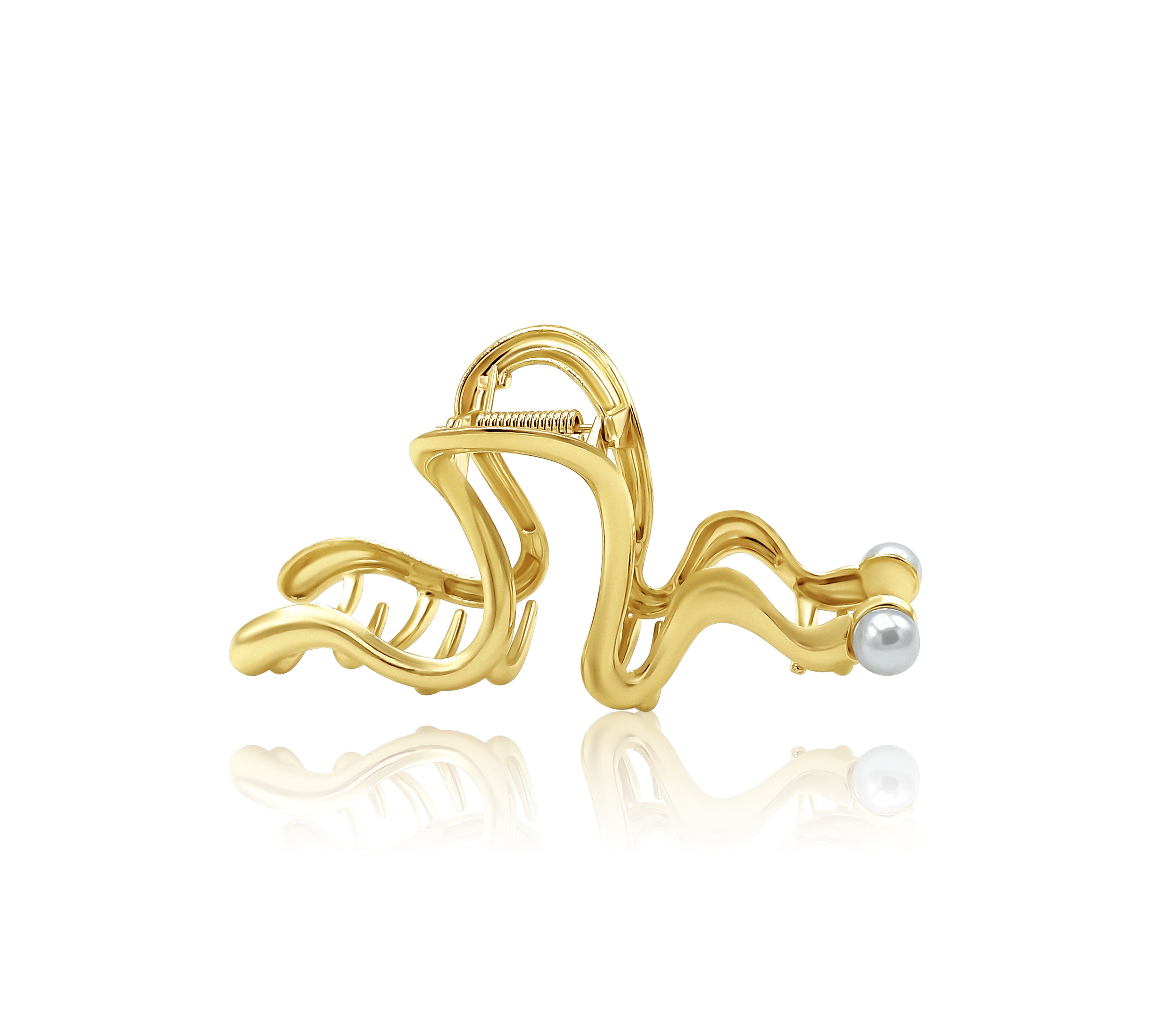 Pearl Snake Claw Clip-nunchi