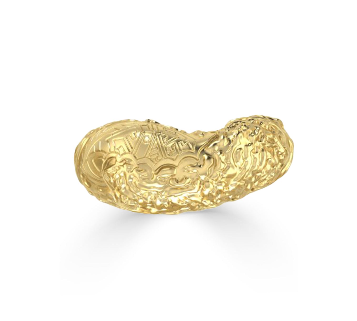 Sculptural Dancheong Bubble Ring - Gold-nunchi