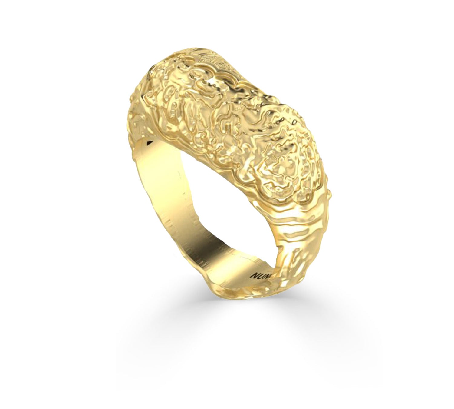 Sculptural Dancheong Bubble Ring - Gold-nunchi