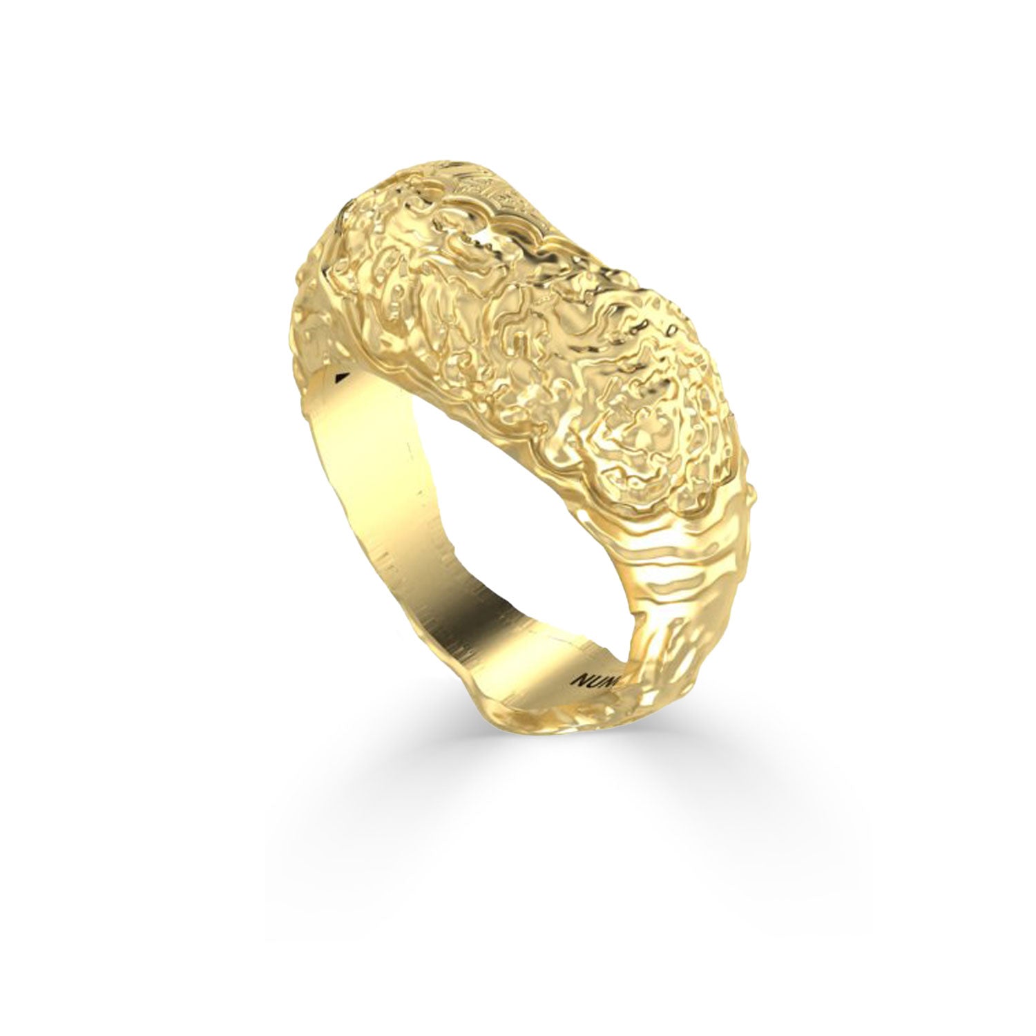 Sculptural Dancheong Bubble Ring - Gold-nunchi