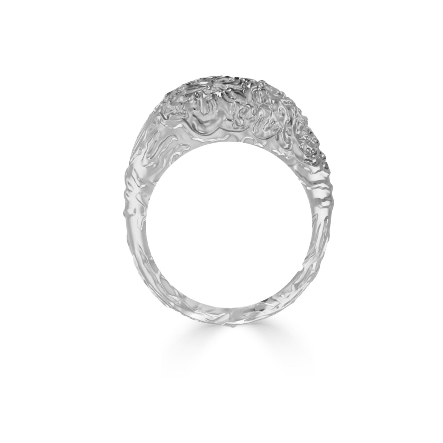 Sculptural Dancheong Bubble Ring - Silver-nunchi