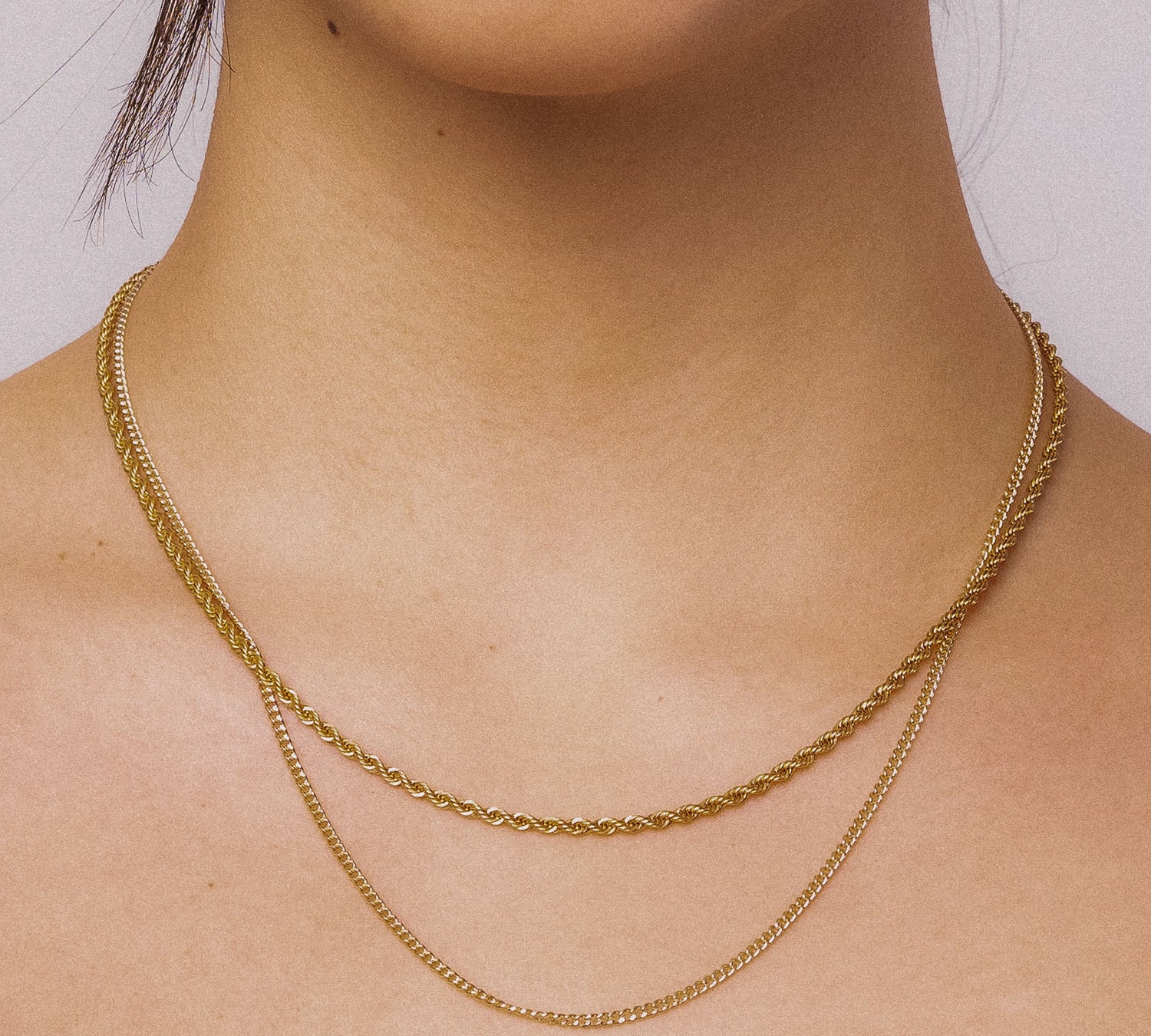 Flat Curb Chain Necklace-nunchi