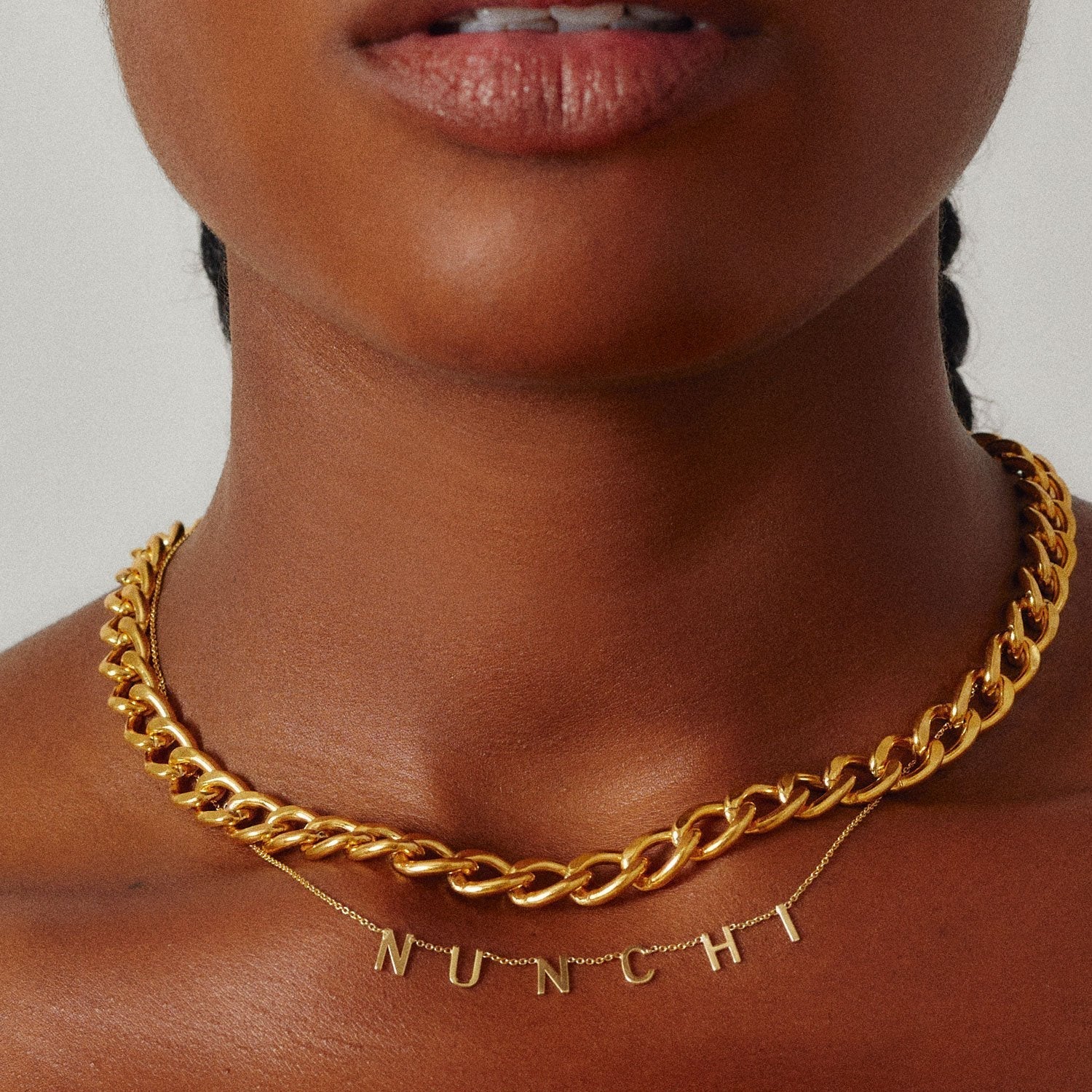 Thick gold deals chain choker